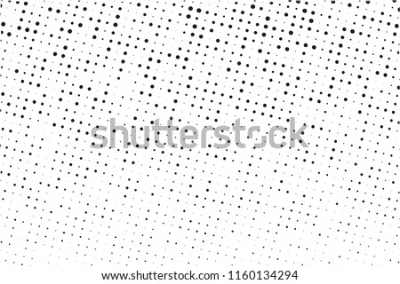 Dotted background with circles, dots, point different size, scale. Halftone pattern. Design element for web banners, posters, cards, wallpapers, sites, panels. Black - white color Vector illustration