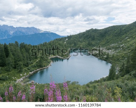 2018 augurst the 15th  san giuliano lakes, trentino country trekking day on mountain
