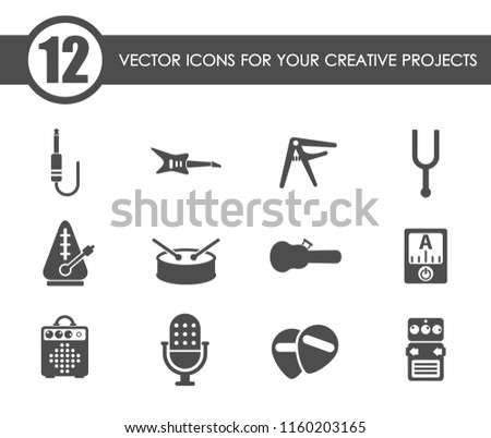 musical shop vector icons for your creative ideas