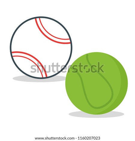 Sports balls. Vector balls illustration