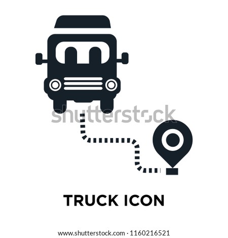 Truck icon vector isolated on white background, Truck transparent sign