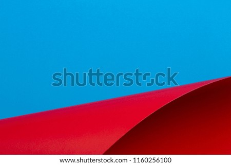 Abstract colorful background with red blue color paper in geometric shapes