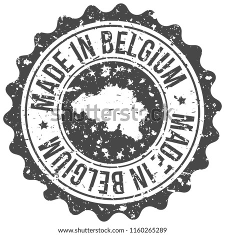 Belgium Made In Map Travel Stamp Icon City Design Tourism Export Seal