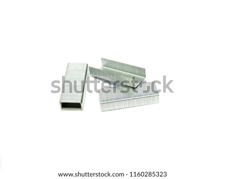 Staples on a white background