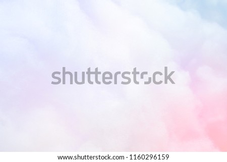 Colorful pastel fluffy cotton candy background, soft color sweet candyfloss, abstract blur dessert texture