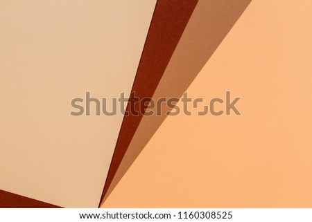 Color papers geometry composition background with beige and brown tones
