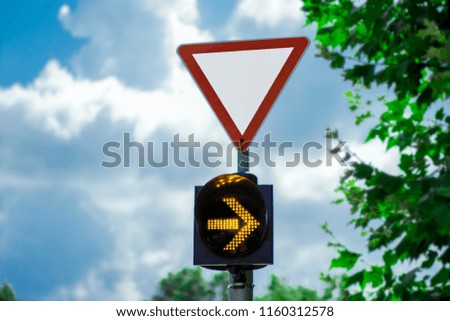 Traffic signs in the city