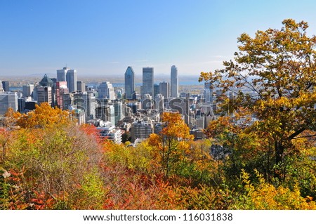 Montreal during foliage season, Quebec, Canada
