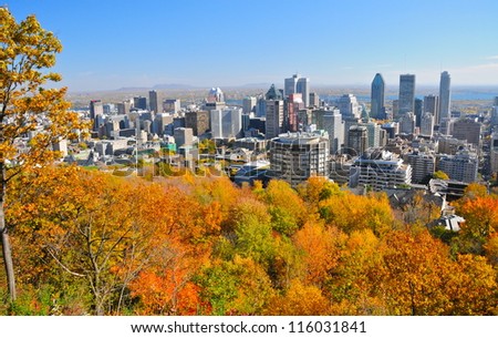 Montreal during foliage season, Qc, Canada