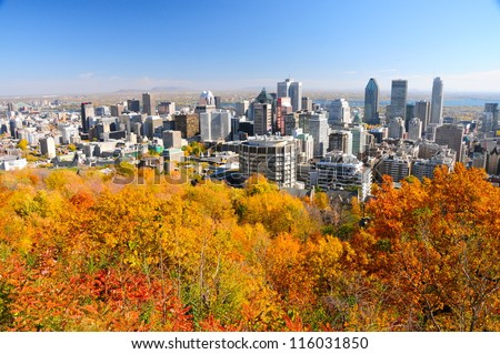Montreal during foliage season, Quebec, Canada