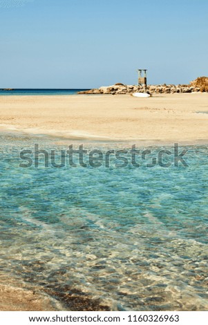 Elafonisi beach, rose sand and blue Cristal water