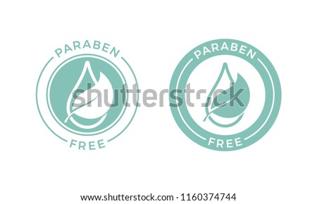 Paraben free vector logo or label icon