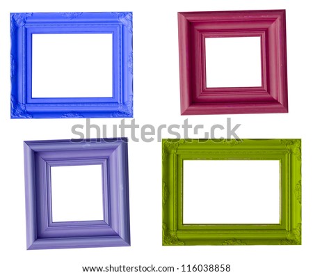 Four contemporary picture frames in high resolution vibrant colors.