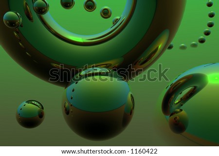 abstract green balls