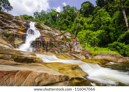 Karome Waterfall at khao luang National Park, Southern Thailand
