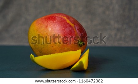 mango on the stone table