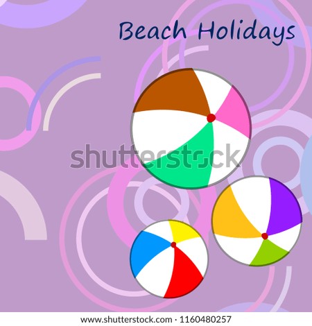 beach ball summer holiday vector background