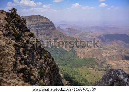 Landscape in Simien mountain