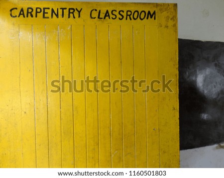 Carpentry classroom at a school in Tanzania, Africa