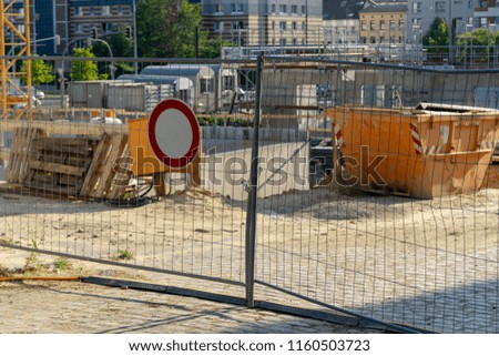 closed door at a construction site