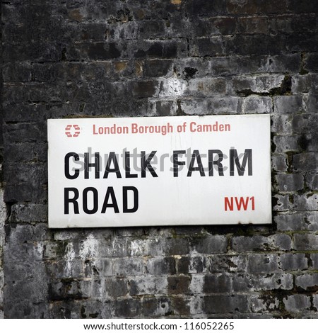Chalk Farm Road, London Street Sign, Borough of Camden