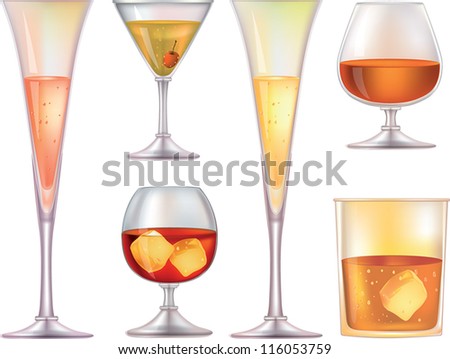 Glasses for wine. Clip-Art