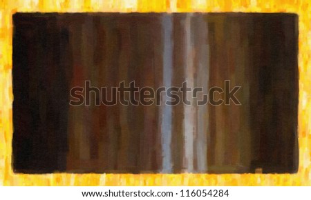 Digital structure of painting.  abstract art background with an orange frame is created on the basis of oil paint