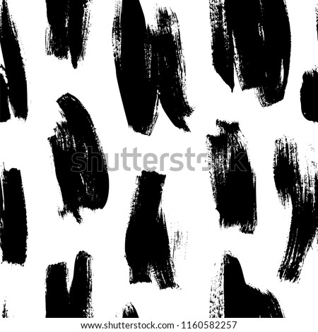 Seamless pattern with large brush strokes. Vector textured hand drawn pattern. Abstract background with brush strokes.