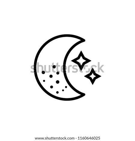 moon star nignt sign icon. Element of weather sign for mobile concept and web apps icon. Thin line icon for website design and development, app development