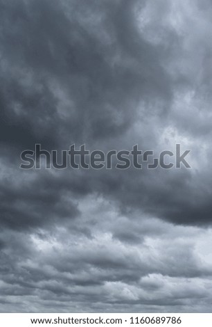 Cumulonimbus cloud formations on tropical sky , Nimbus moving , Abstract background from natural phenomenon and gray clouds hunk , Thailand