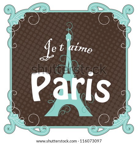 Vintage Paris card