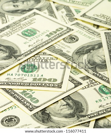 A lot of dollars.Highly detailed picture of American money