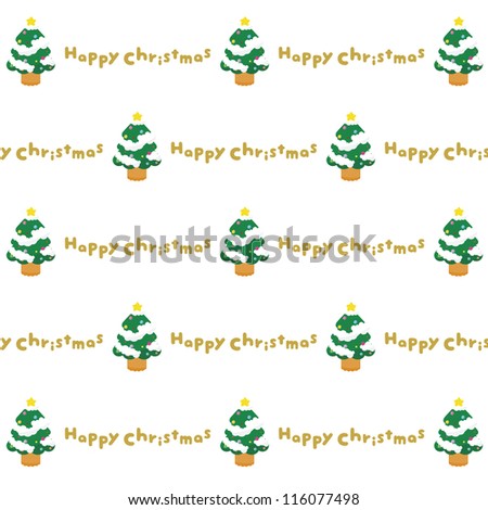 Christmas tree and a white background pattern
