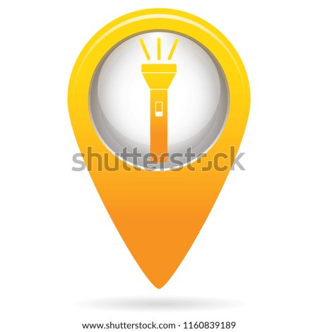 Flashlight icon. Portable torch vector isolated illustration

