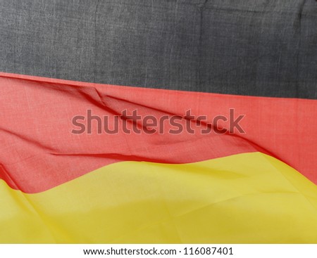 close-up  of Germany waving flag.