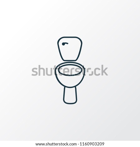 Toilet icon line symbol. Premium quality isolated bidet element in trendy style.