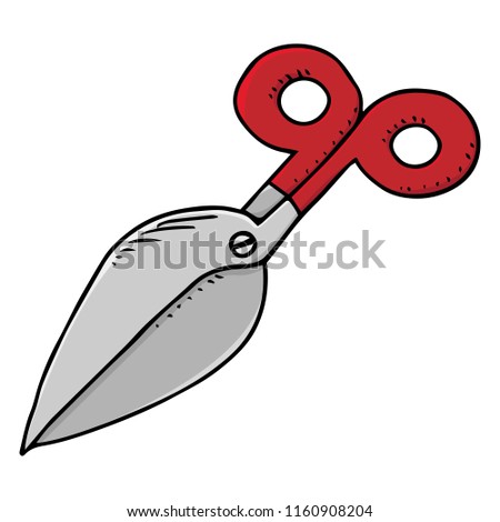 Scissors. Vector illustration of scissors. Hand drawn scissors.