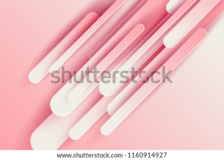 Pink gold minimal geometric gradient shapes flowing background. Modern sport poster. Vector flowing gradient dynamic layered paper cut shapes landing page background, sport magazine minimal cover.