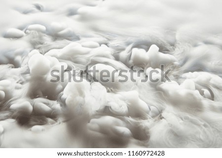 Abstract background of clouds made of smoke from dry ice in color gray