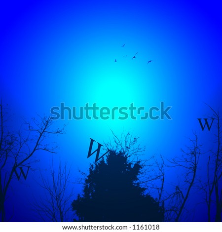 At Sign on abstract background