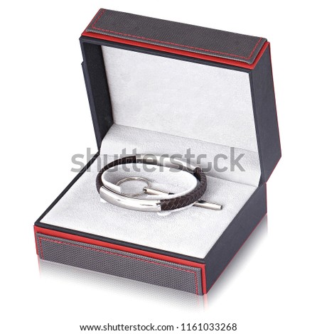 Amazing combo of stainless steel key ring and elegant brown men hand bracelet in a beautiful box make these accessories more unique and  