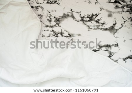 Minimal stylish marble background. Top view. Flat lay style. 