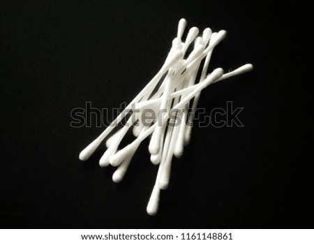 
Cotton buds for ear cleaning.