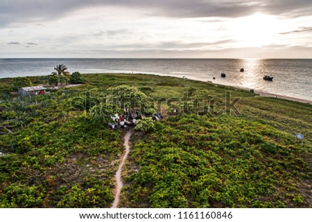Landscape photographed in Coroa Vermelha Island, which is part of the Abrolhos Archipelago in Bahia, Brazil. Atlantic Ocean. Picture made in 2016.