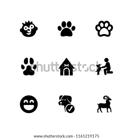 breed icon. 9 breed set with dog, paw, goofy and goat vector icons for web and mobile app Royalty-Free Stock Photo #1161219175