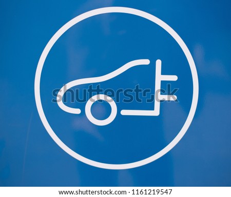 Symbol for charging station in blue