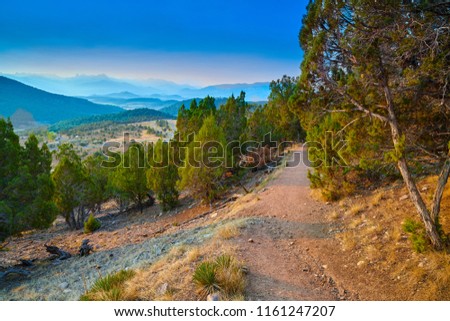 Hiking Path at Ridgeway State Park Colorado
