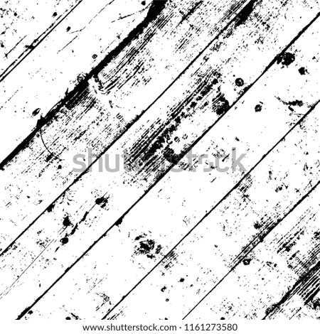 Wooden dry planks diagonal distressed overlay texture with knot. Aged dried board creative element. Grunge old wood black cover template. Weathered rural grainy timber backdrop. EPS10 vector.