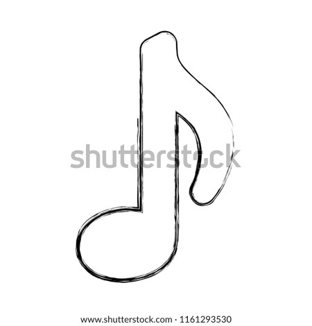 musical note melody isolated icon