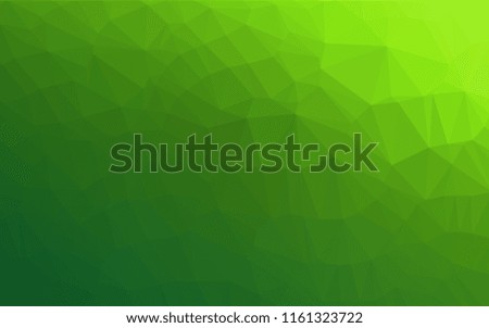 Light Green vector abstract mosaic backdrop. Triangular geometric sample with gradient.  The elegant pattern can be used as part of a brand book.